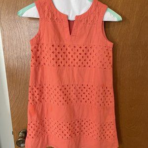 Old Navy Girls Coral Sleeveless Dress Size Small 6-7 Kids EUC Lined